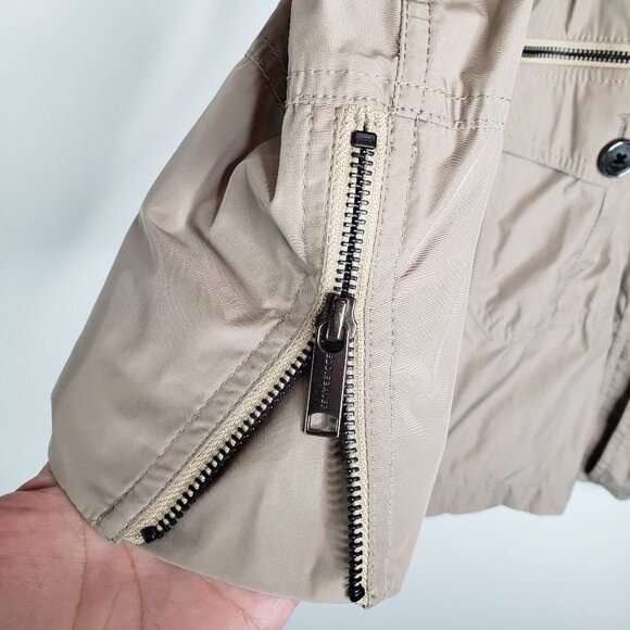 Eddie Bauer Lightweight Belted Peacoat Jacket XS Beige‎ Khaki Button - Picture 3 of 7